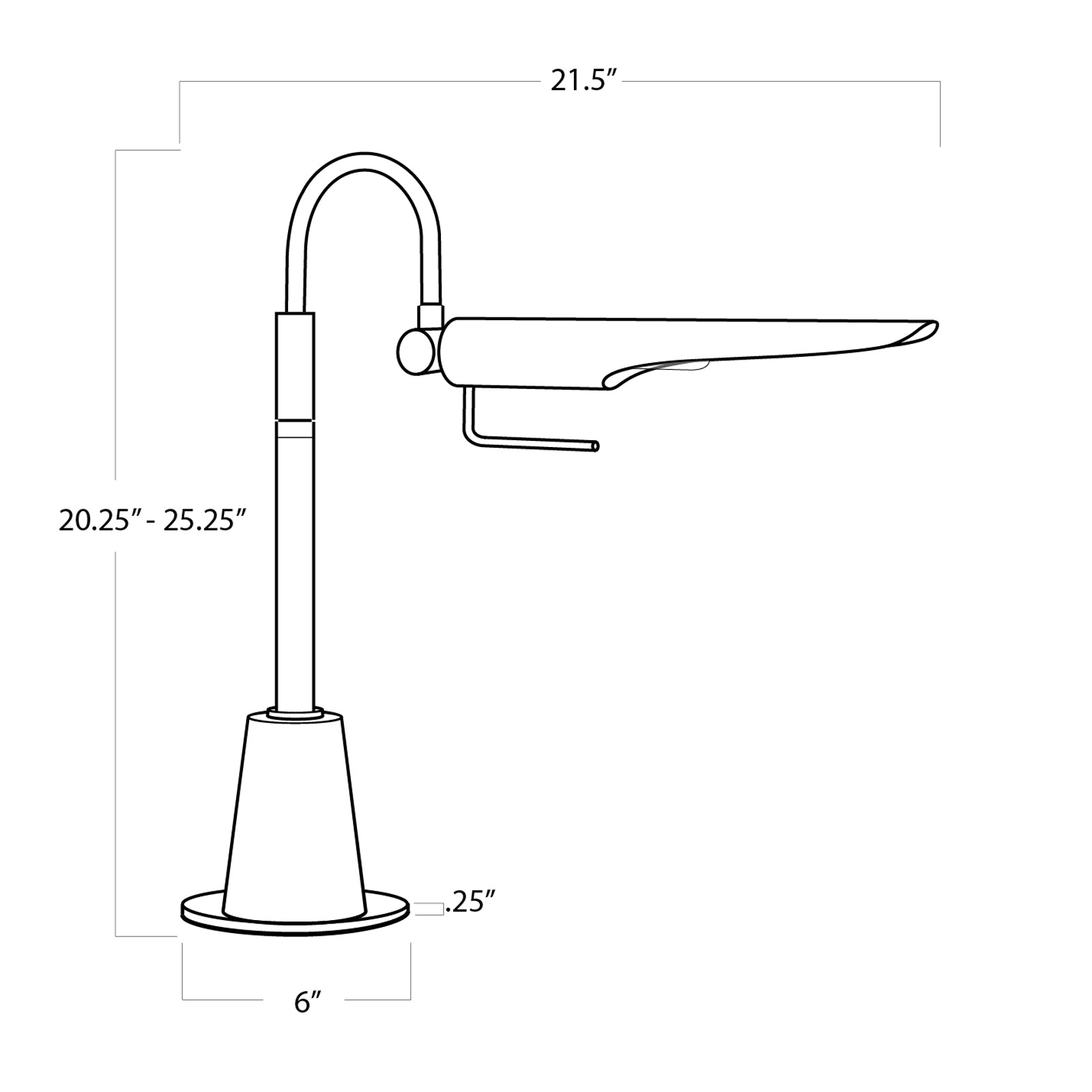 Linear Natural Brass Task Lamp - Image 7