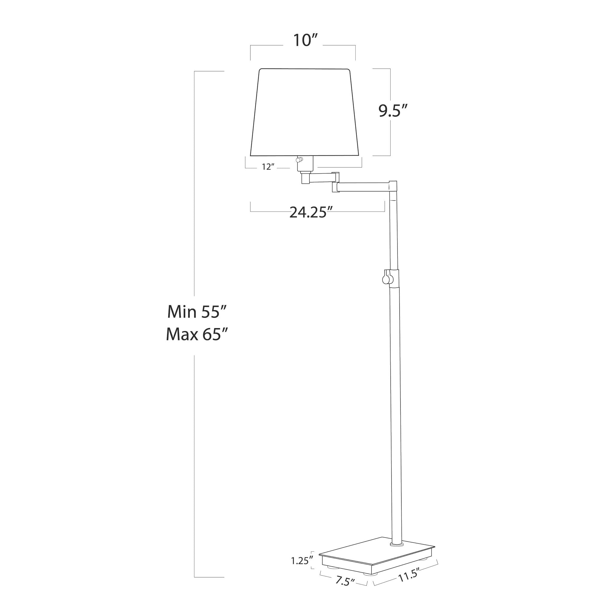 Natural Brass Swivel Floor Lamp - Image 4
