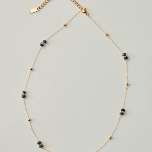 Dainty Natural Stone Beaded Necklace