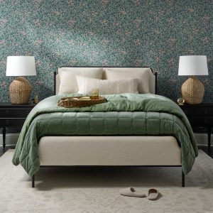 Colette Upholstered Iron Bed Frame