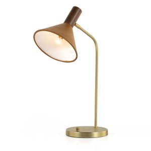 Gibson Task Lamp with Leather Shade