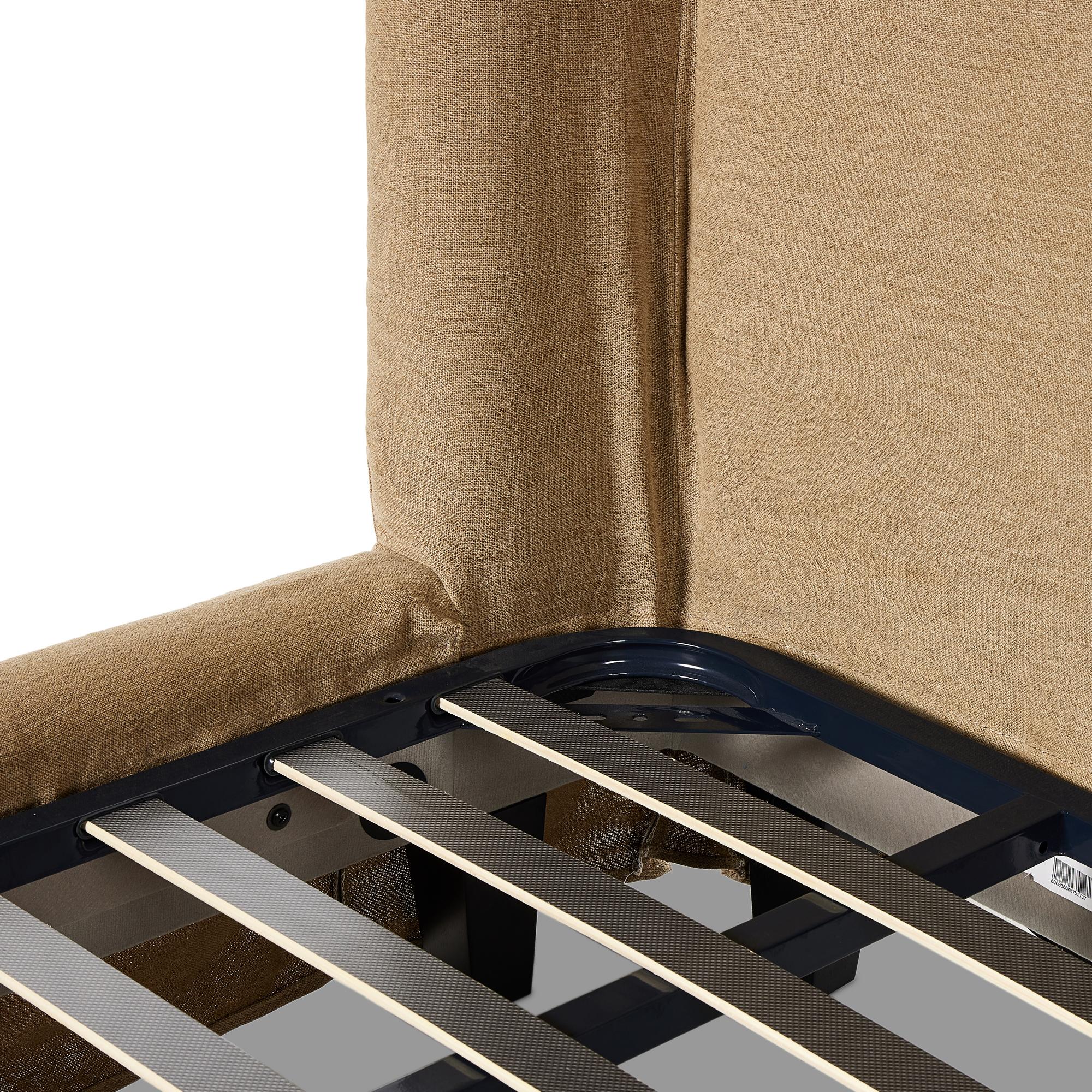 Blythe Camelback Linen Slipcover Upholstered Bed Frame - Image 4