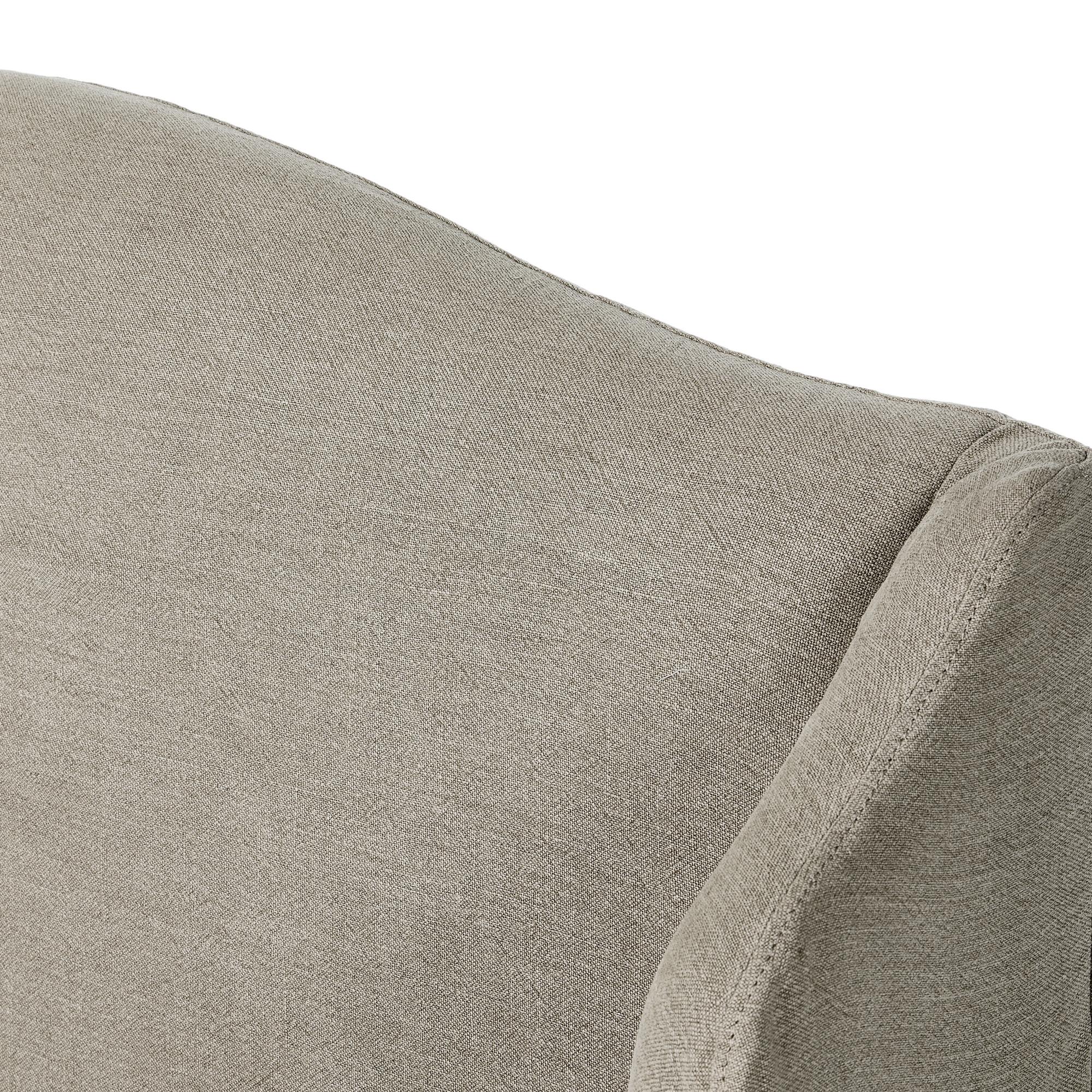 Blythe Camelback Linen Slipcover Upholstered Bed Frame - Image 13