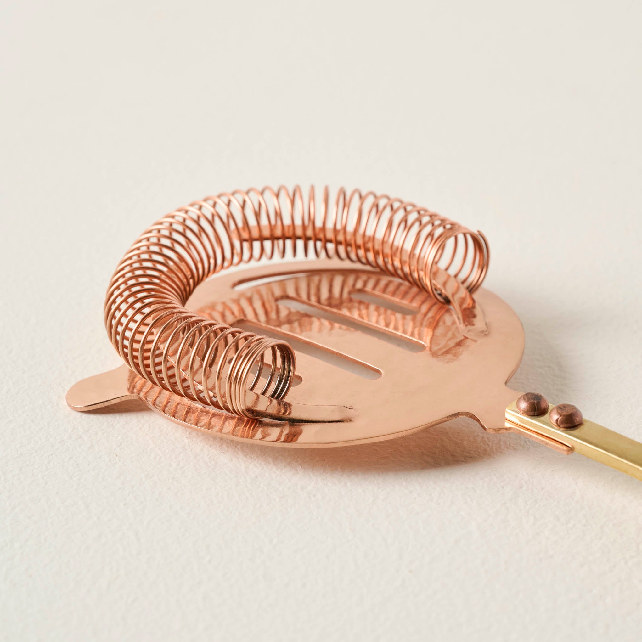 Hammered Copper and Gold Strainer - Image 2