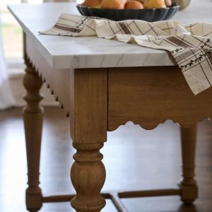 Sadie Scalloped Kitchen Island