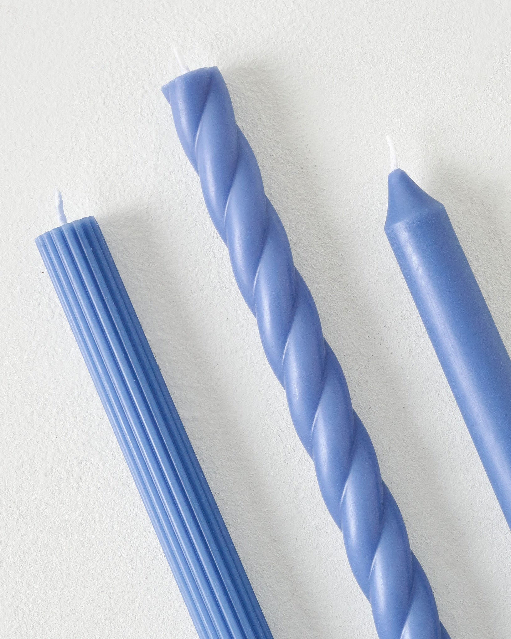 Assorted Blue Taper Candle Set - Image 3