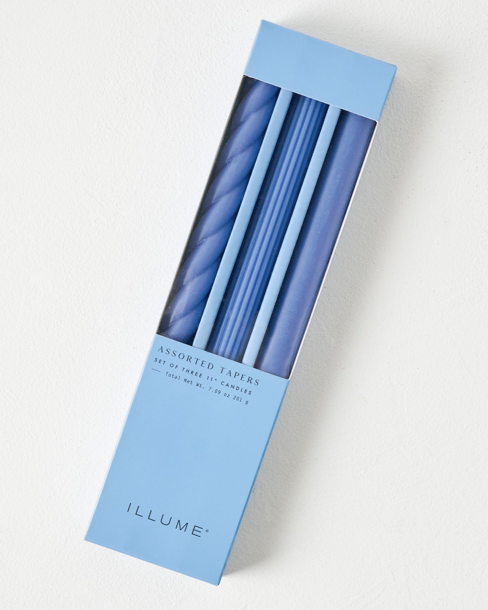Assorted Blue Taper Candle Set - Image 2