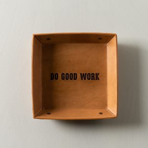 Do Good Work Leather Desk Tray