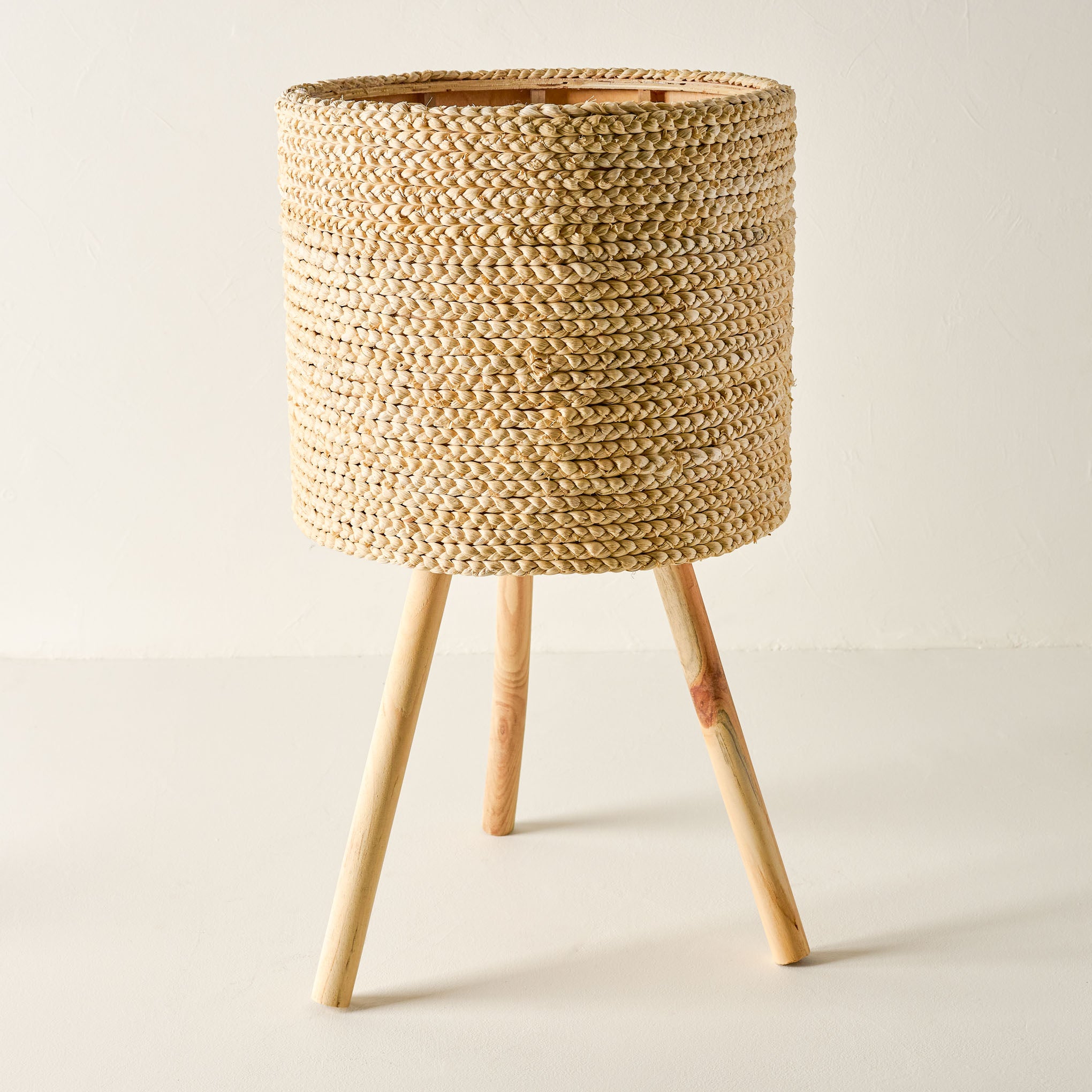 Bleached Woven Plant Stands - Image 2