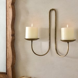 Daniel Antique Brass Candle Sconce