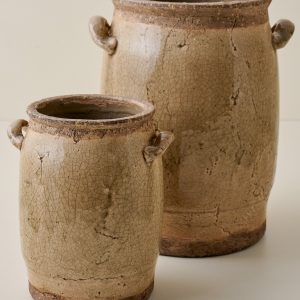 Hanson Crackle Handled Vase