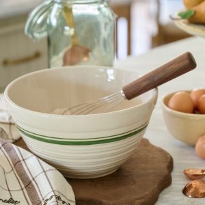 The Cottage Collection Forest Green Striped Mixing Bowl Set