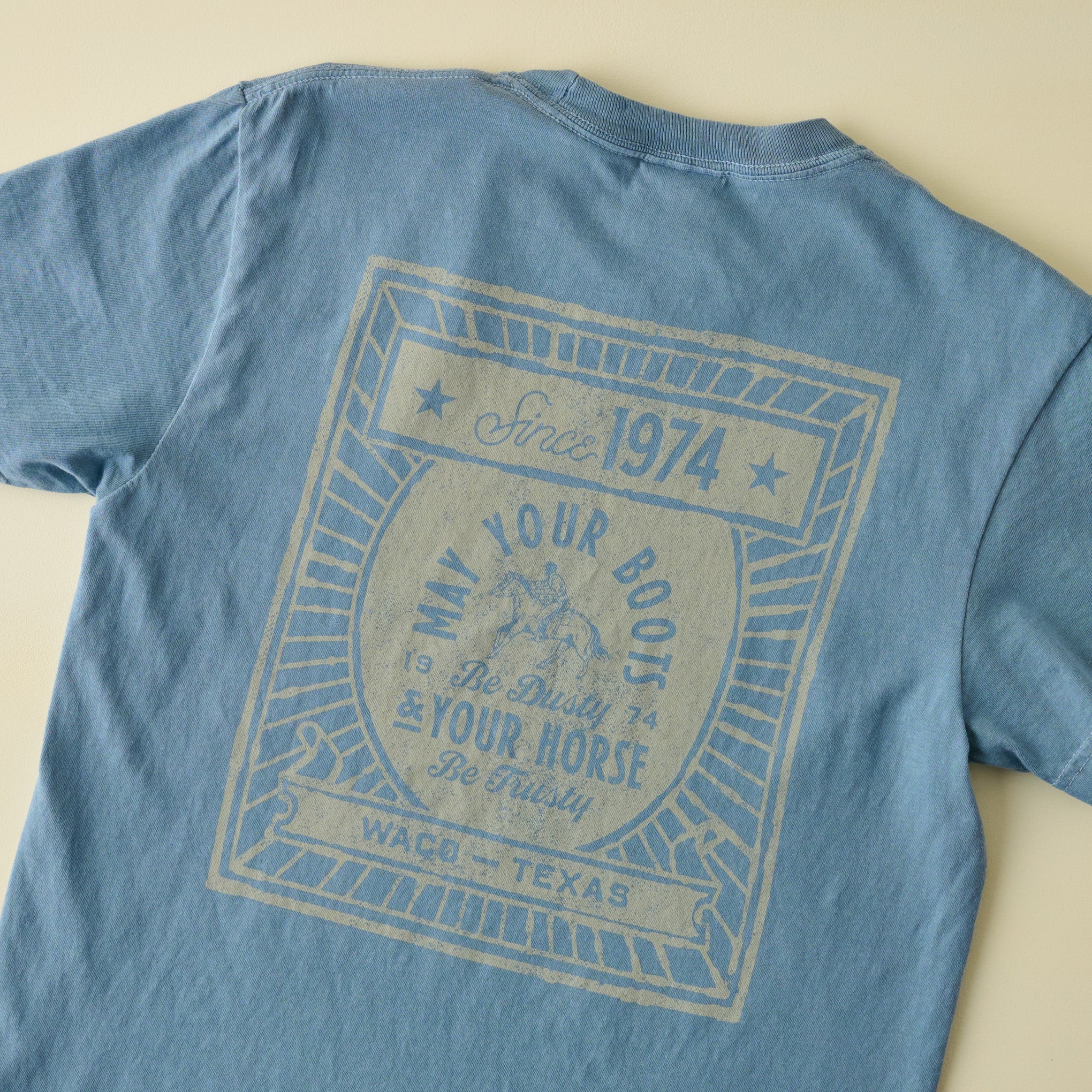 Dusty Boots Ice Blue Short Sleeve Shirt - Image 2