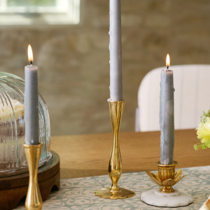 Eden Solid Brass Tulip Taper Holder