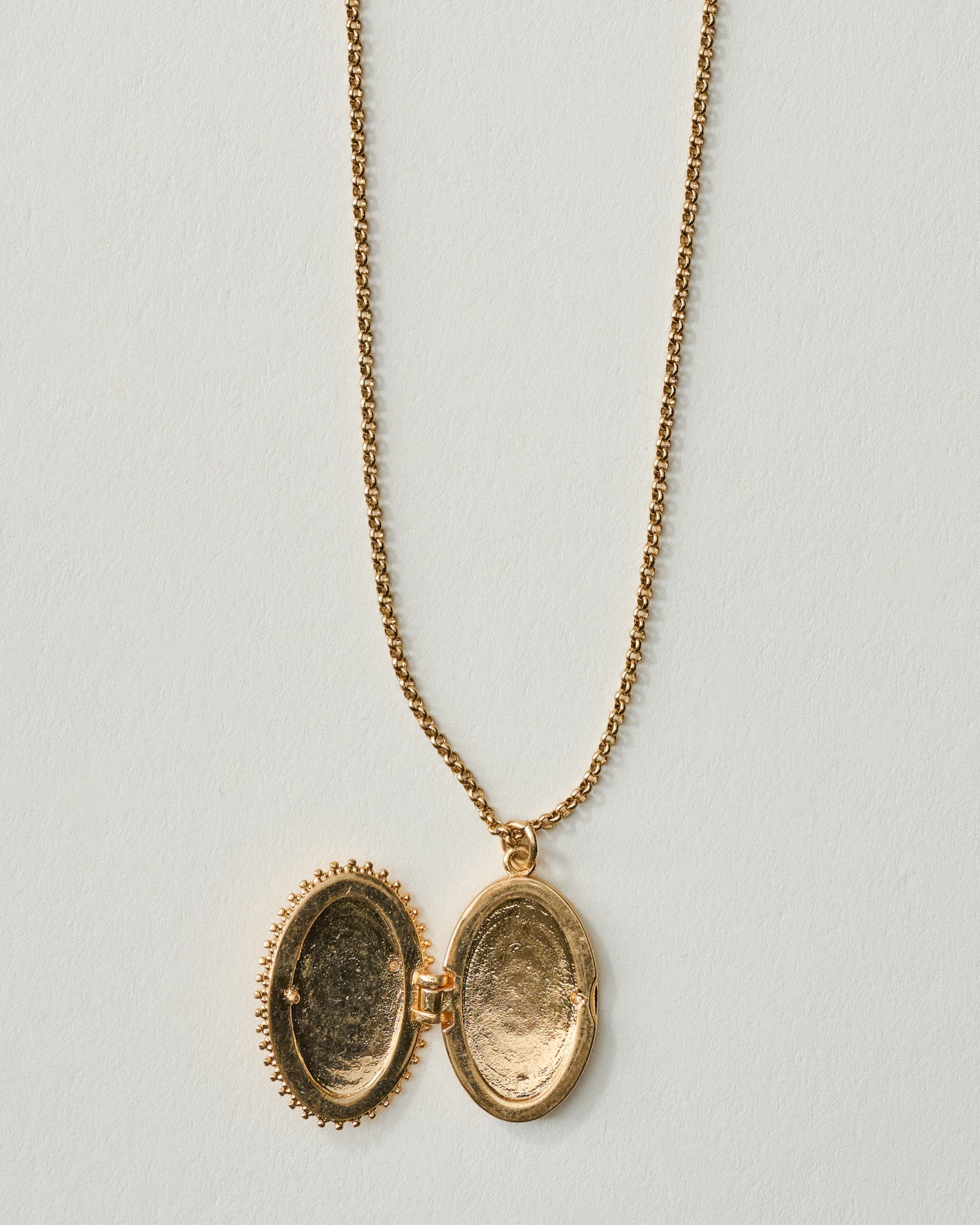 Magnolia Floral Locket Pendant Necklace - Image 2