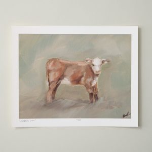 Green Cow Fine Art Print - 8 x 10