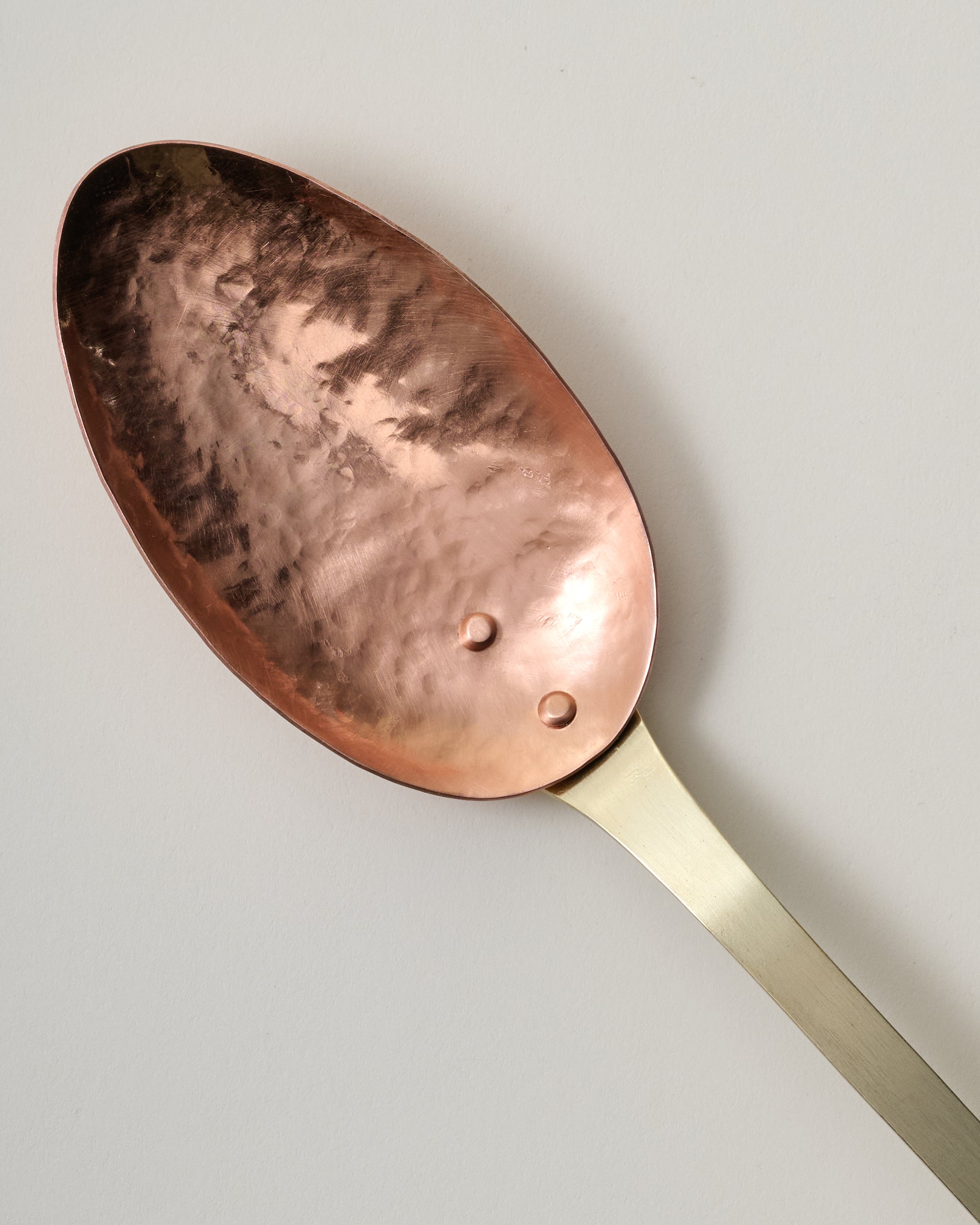 Handmade Hammered Copper + Brass Spoon - Image 2