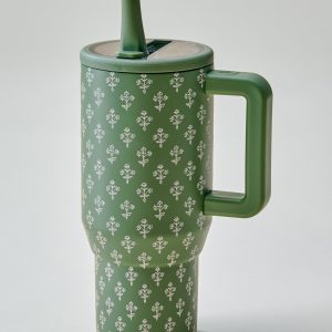 Hydrojug Heirloom Floral Olive 20oz Traveler