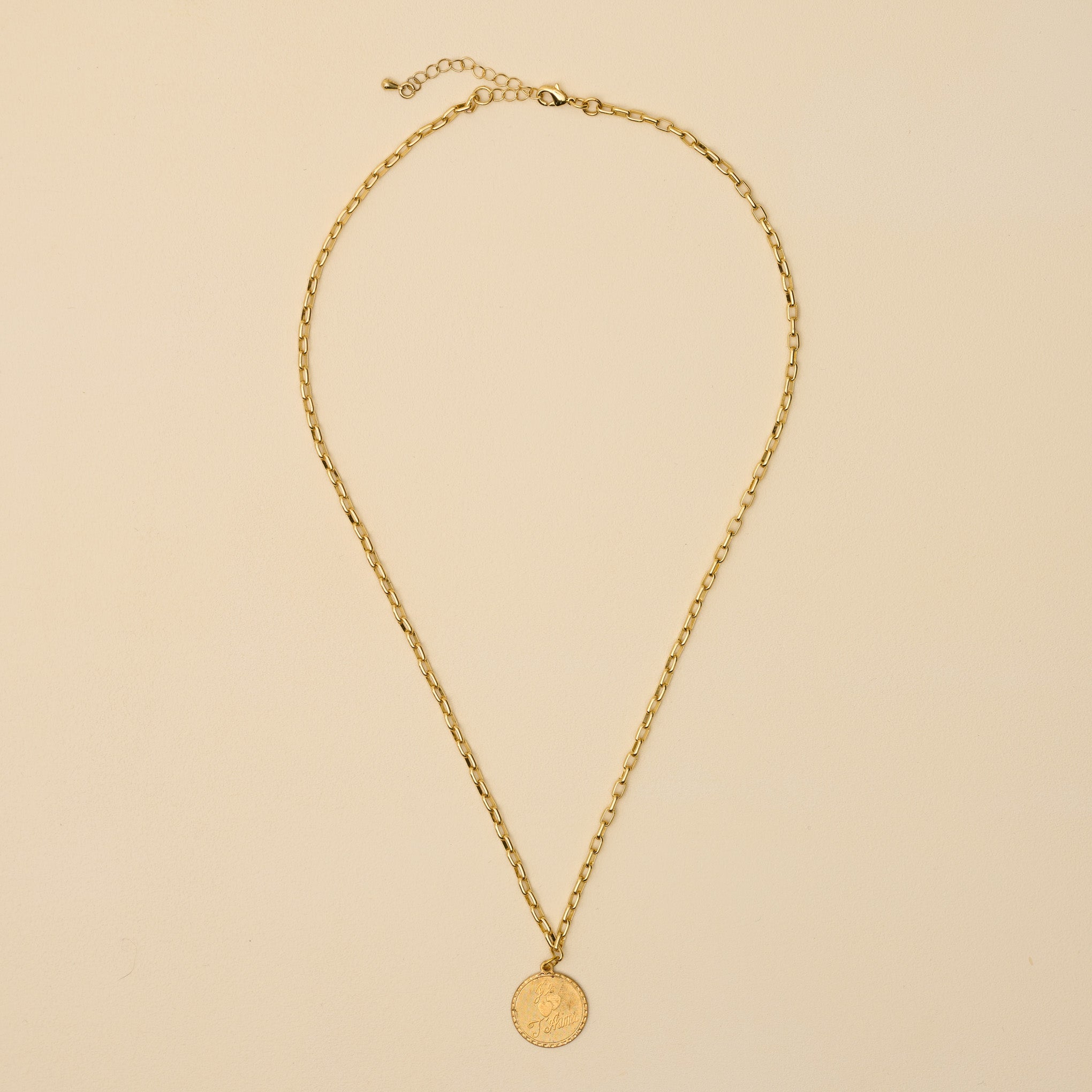 Je T'aime Brass Charm Necklace - Image 2