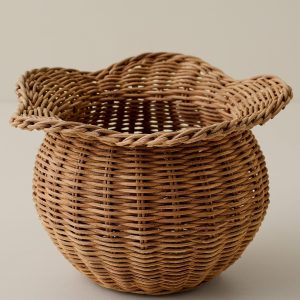 Perry Scalloped Rim Woven Vase
