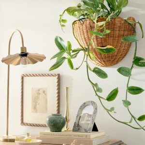 Solene Scalloped Woven Wall Basket