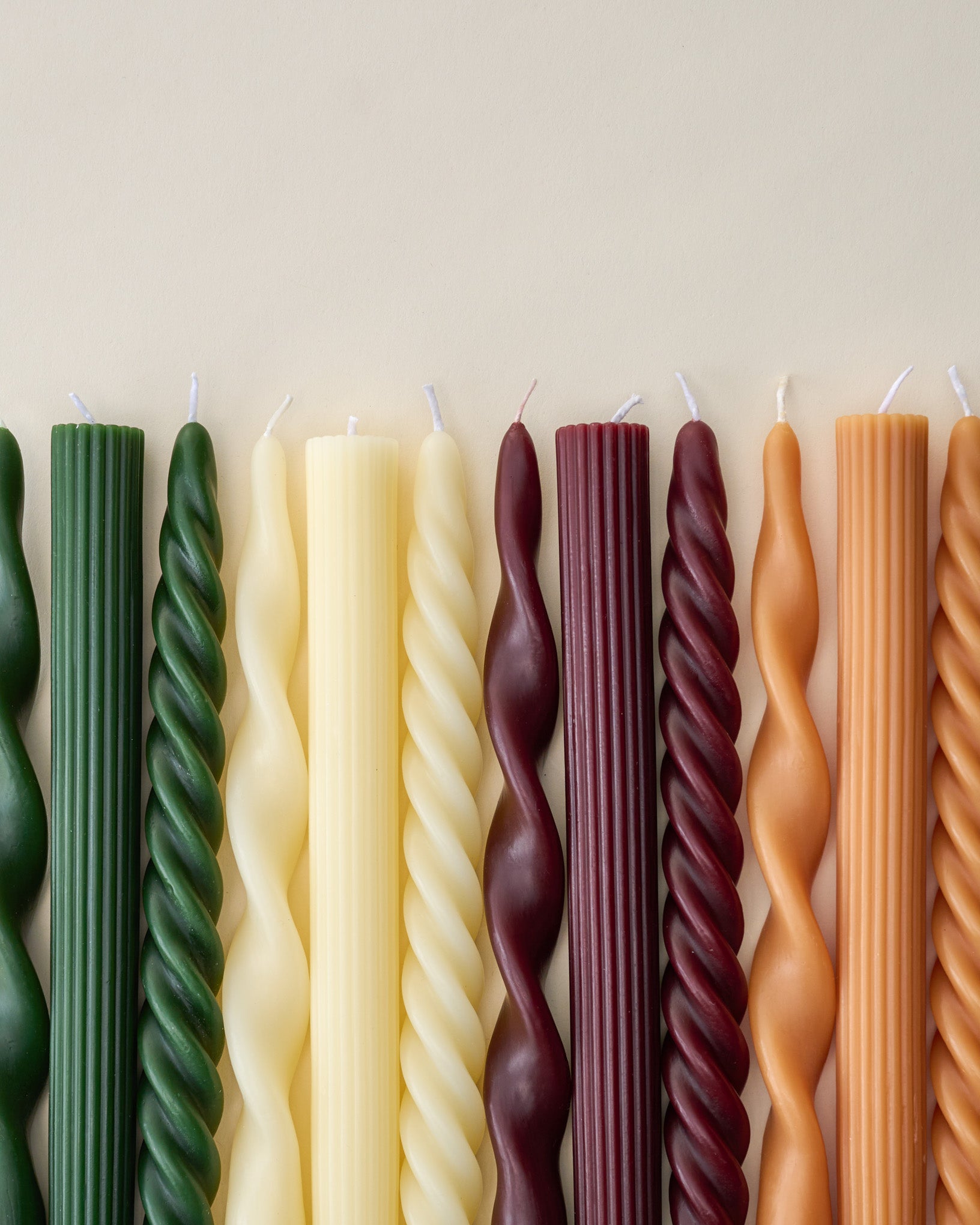 Assorted Drippy Taper Candle - Cream - Image 5