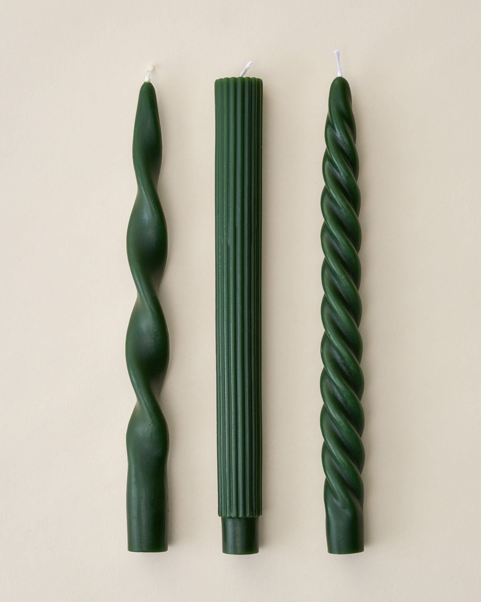 Assorted Drippy Taper Candle - Olive - Image 2