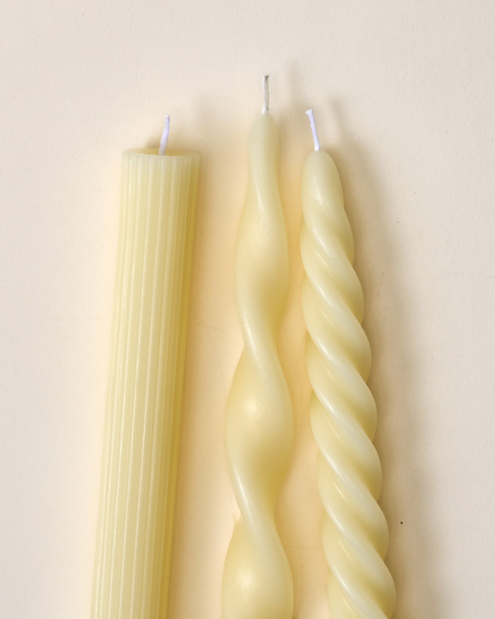 Assorted Drippy Taper Candle - Cream - Image 3