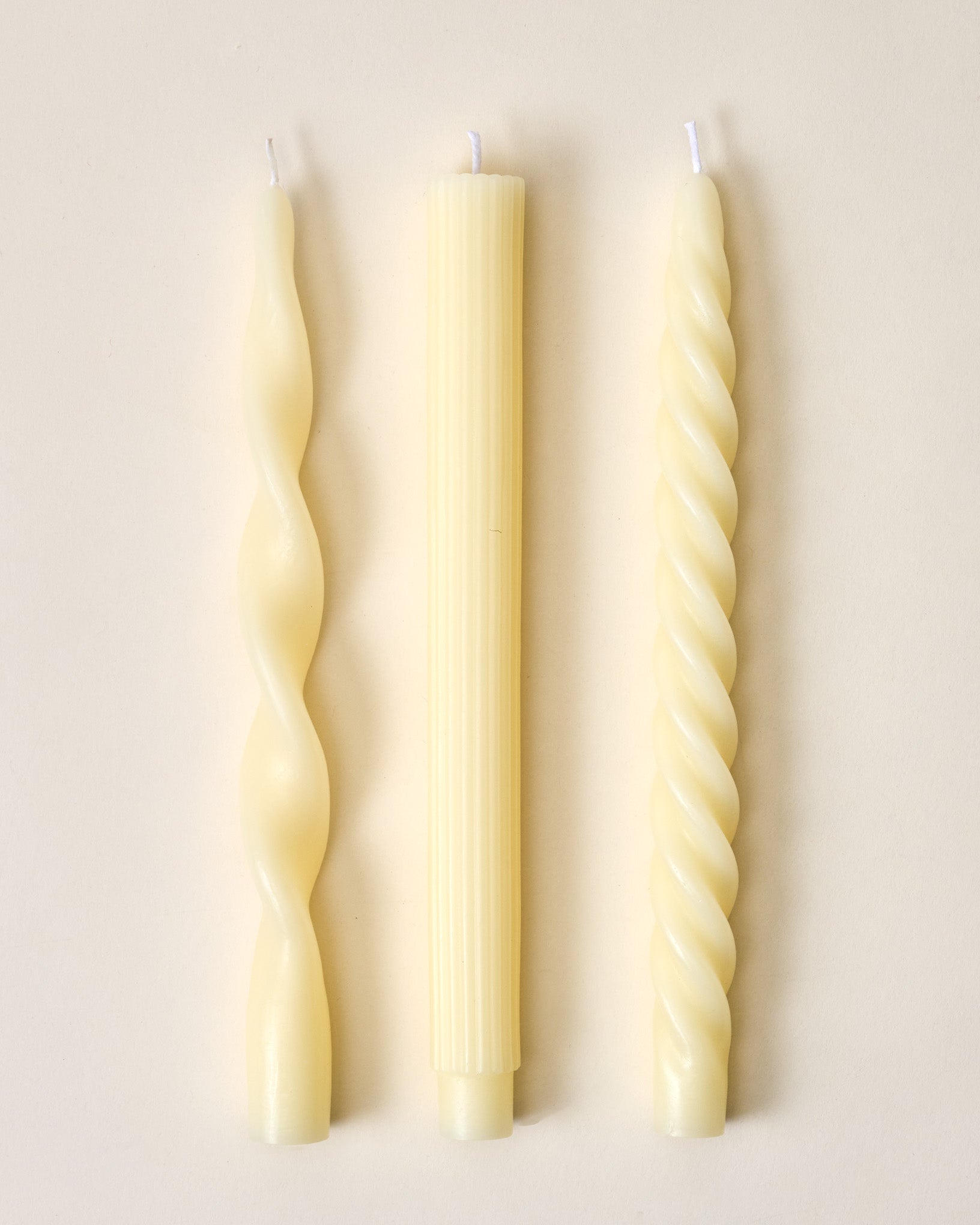 Assorted Drippy Taper Candle - Cream - Image 2