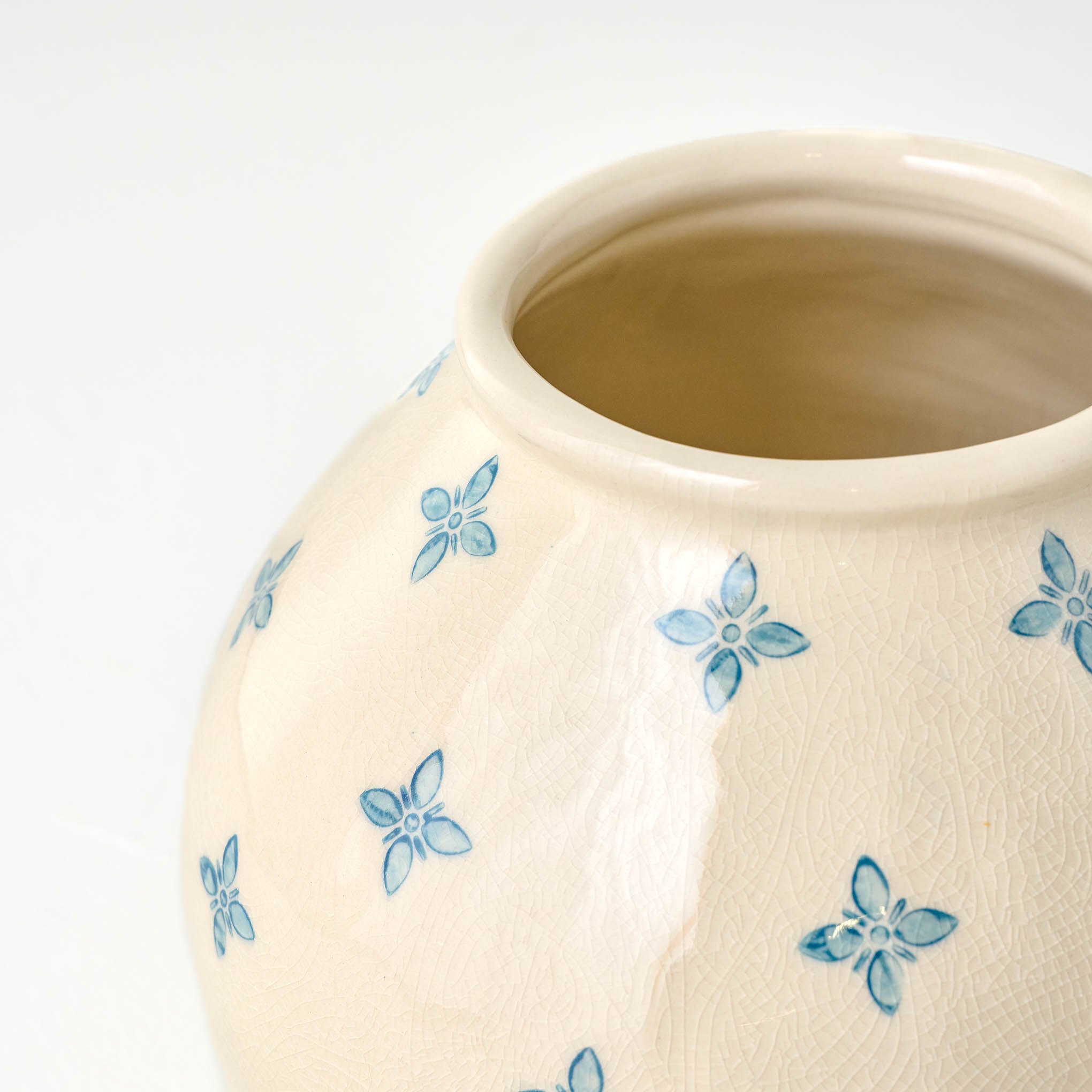 Cream and Blue Luna Vase - Image 2
