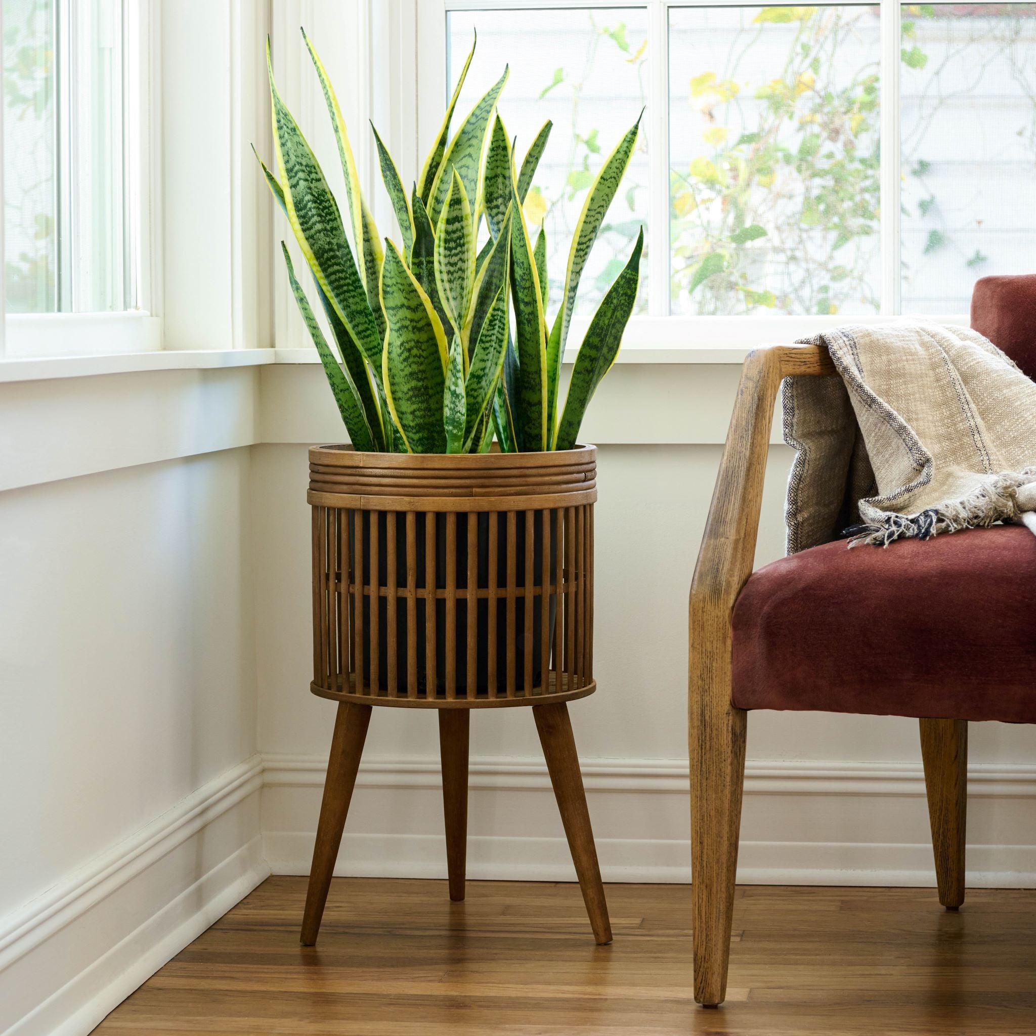 Aged Wood Plant Stand - Image 2