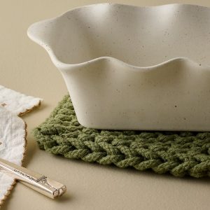 French White Scalloped Loaf Pan