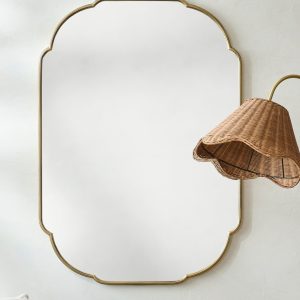Antique Brass Luna Mirror