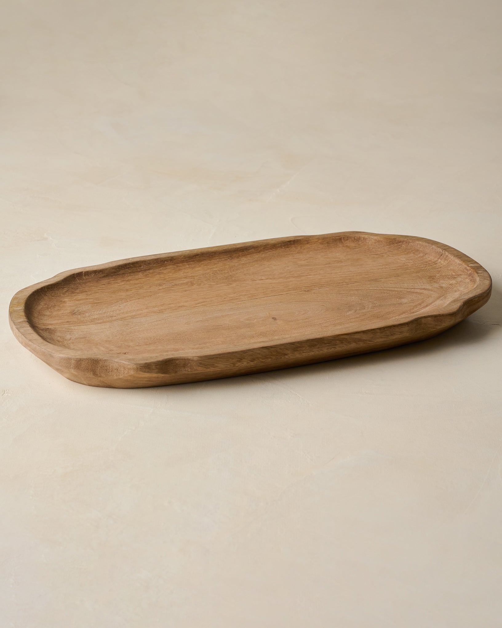 Small Brigitte Fluted Edge Wood Tray - Image 2