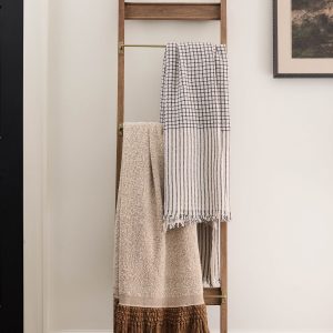 Brass and Wood Library Ladder