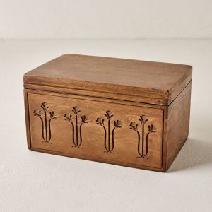 Etched Wood Keepsake Box