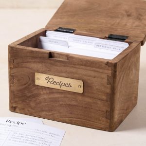 Antiqued Wood Recipe Box