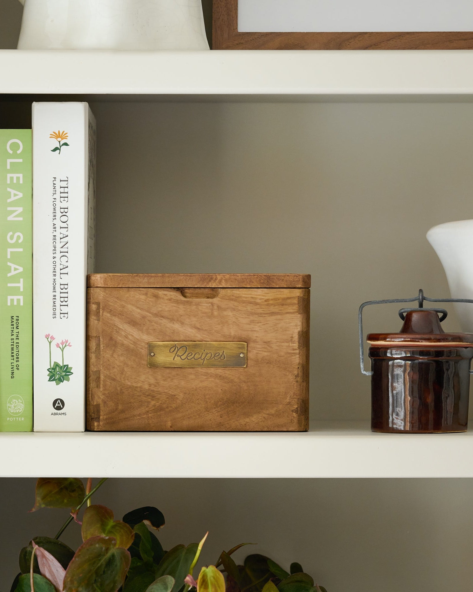 Antiqued Wood Recipe Box - Image 2