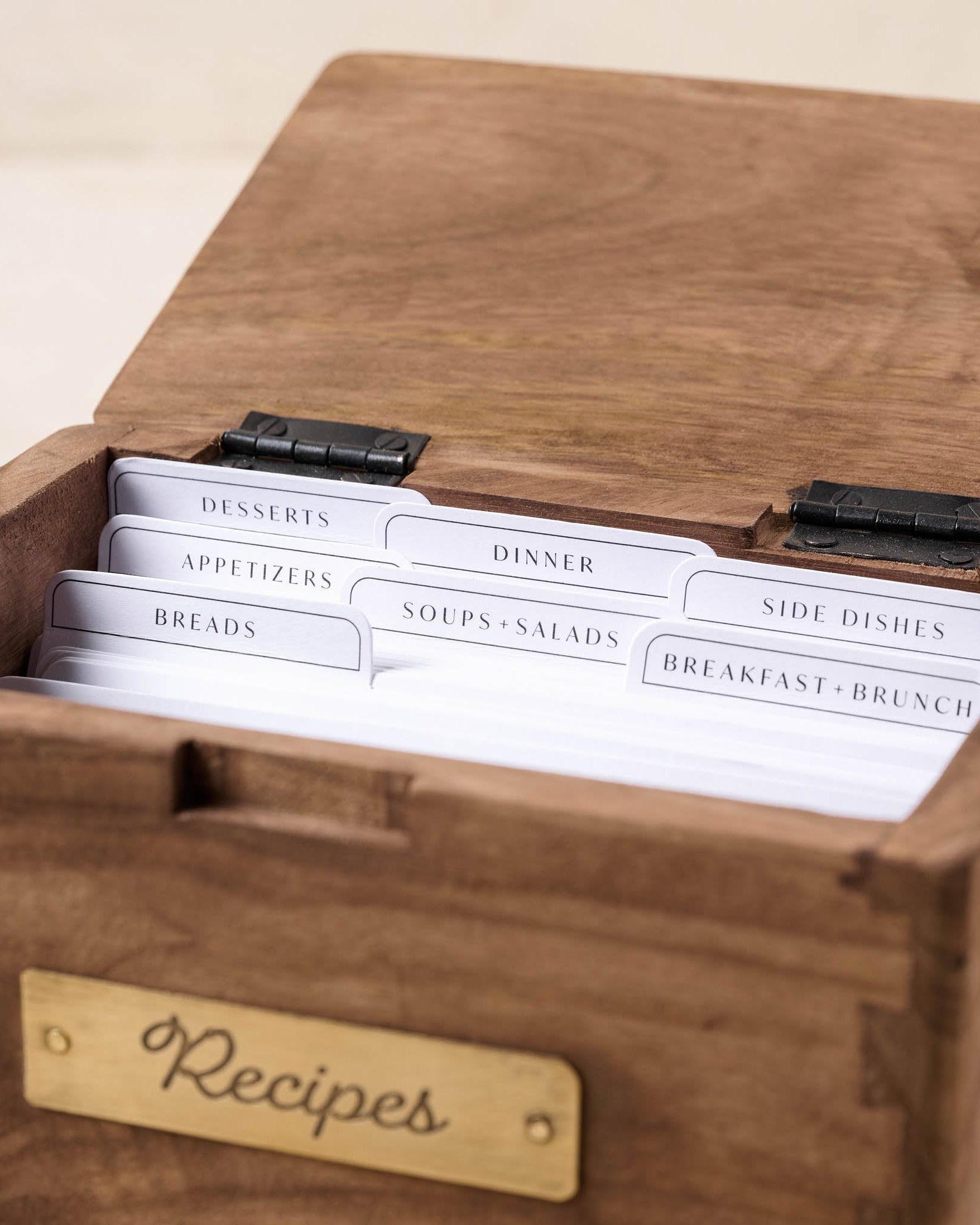 Antiqued Wood Recipe Box - Image 3