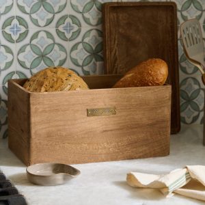 Magnolia Antiqued Wood Storage Box