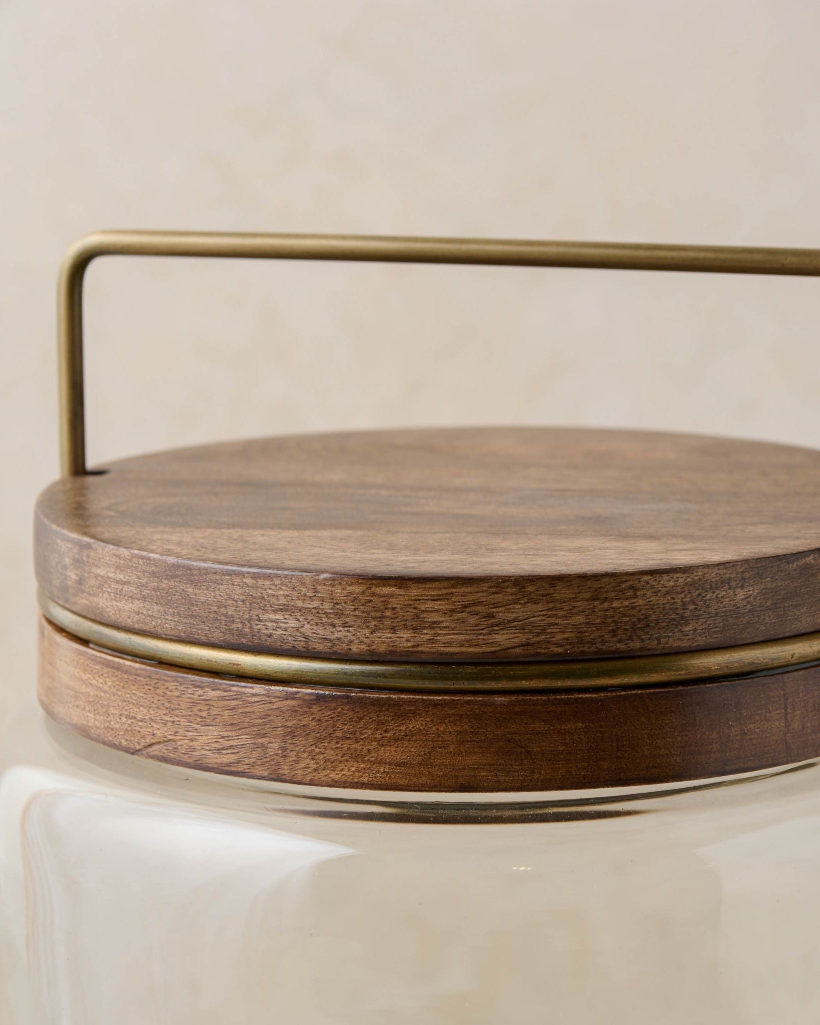 Wood with Antique Brass Canister - Image 7