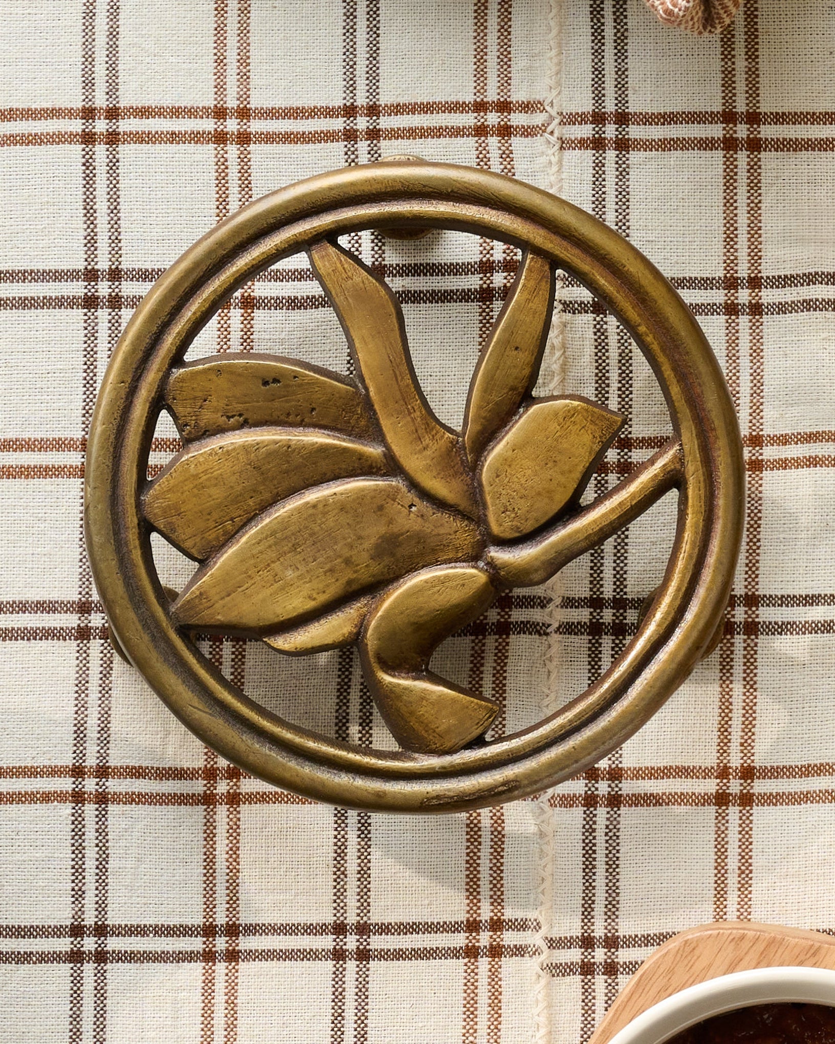 Magnolia Antique Brass Trivet - Image 2