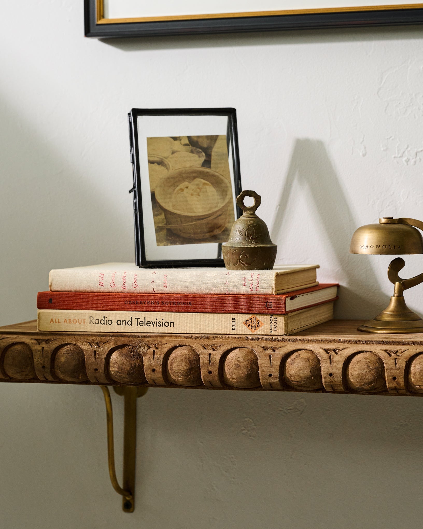 Griffin Hand Carved Wood Shelf - Image 2