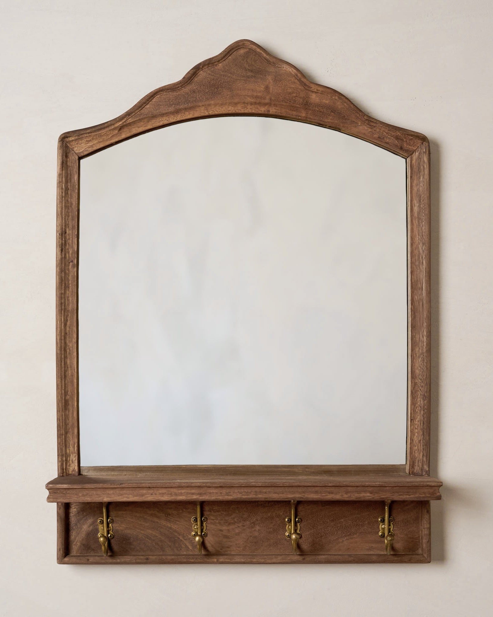 James Mirror with Hooks and Shelf - Image 2