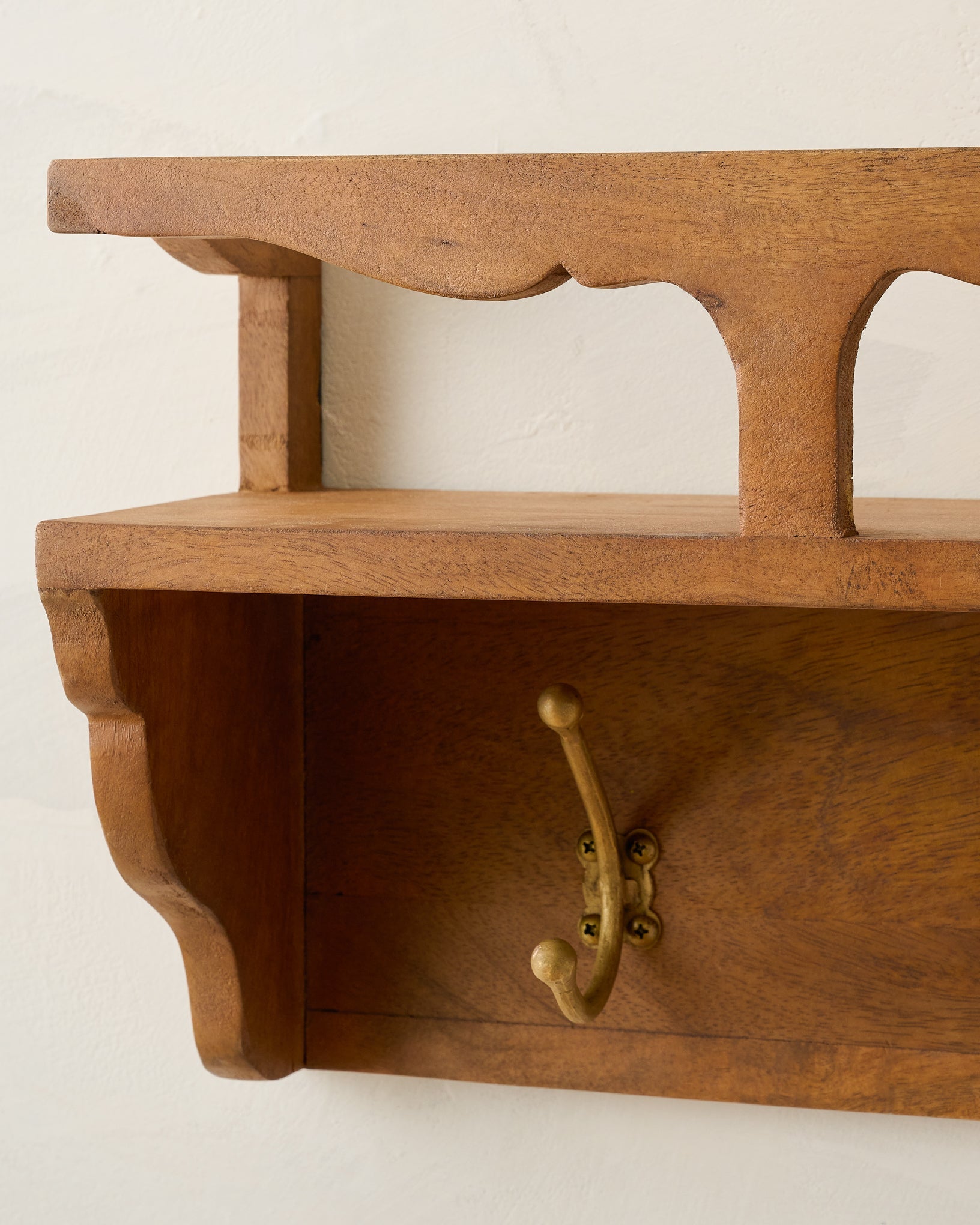 Daphne Wood and Brass Display Shelf - Image 3