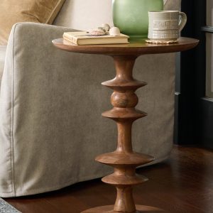 Enzo Turned Wood Side Table