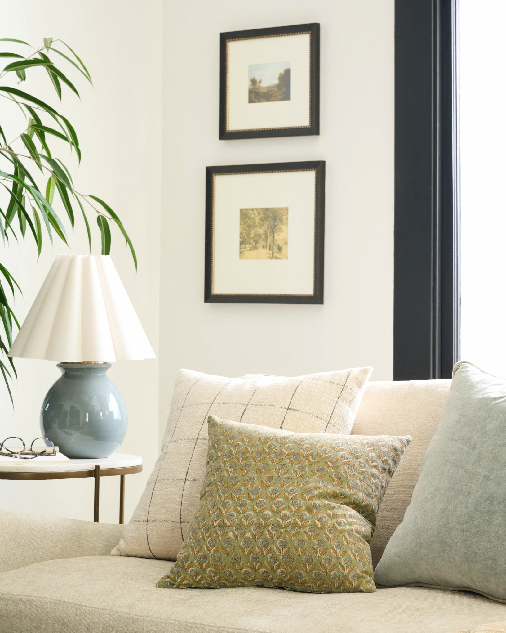 Claire Floral Printed Pillow - Image 3