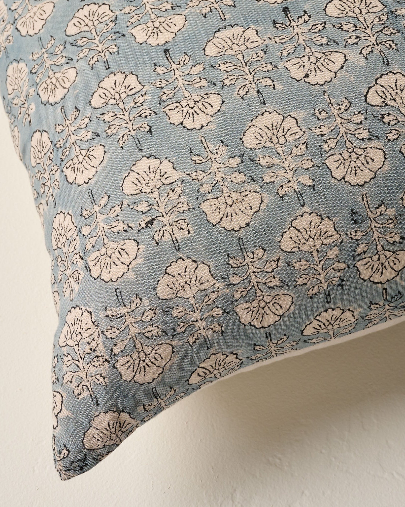 Flora Silver Blue Large Lumbar Pillow - Image 2