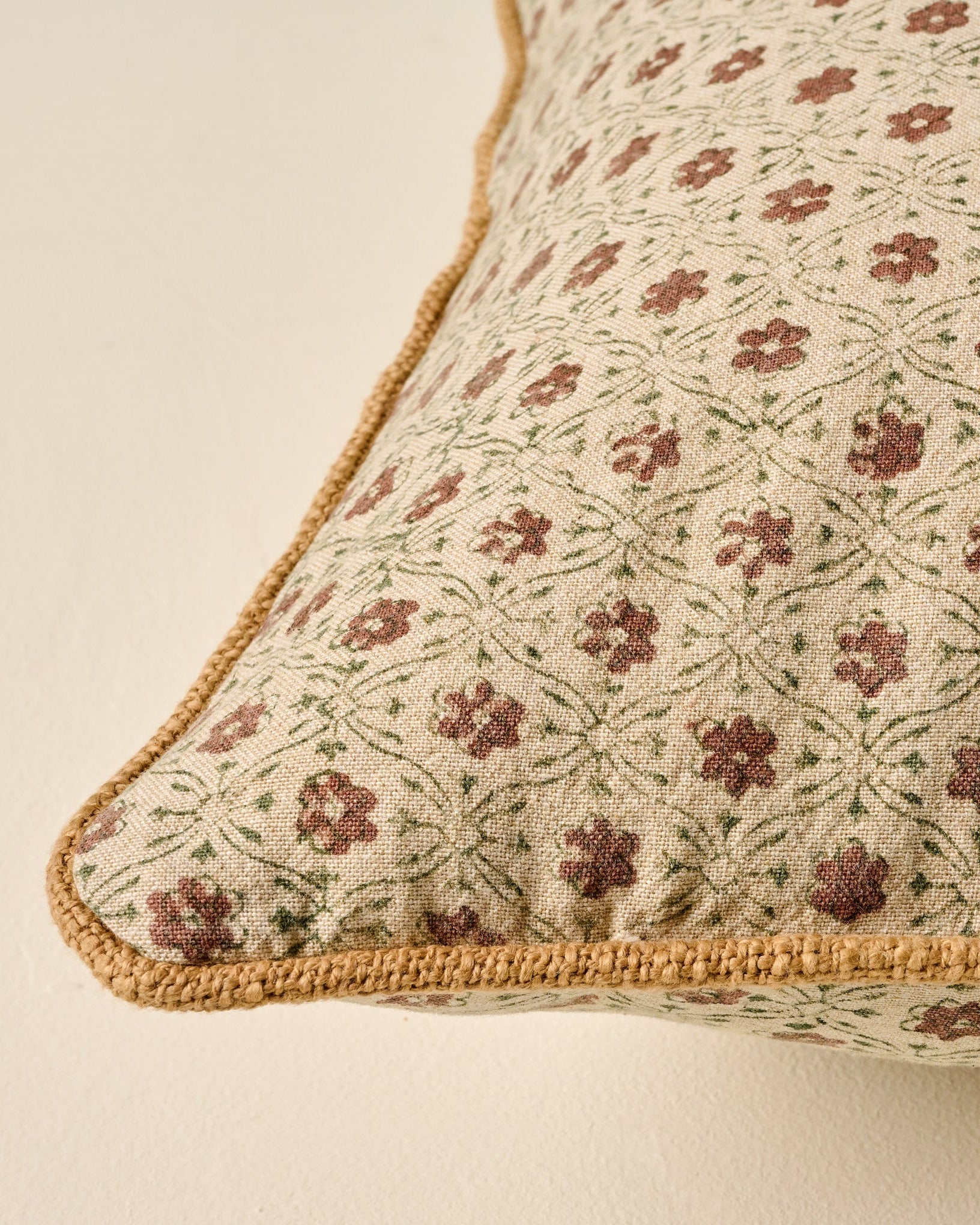 Thea Clay Block Print Large Lumbar Pillow - Image 2