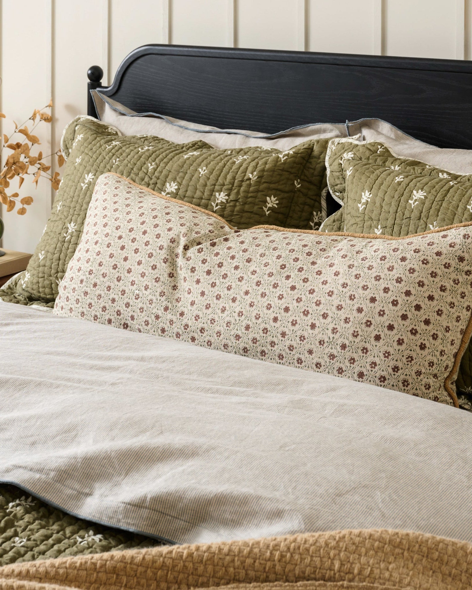 Thea Clay Block Print Large Lumbar Pillow - Image 3